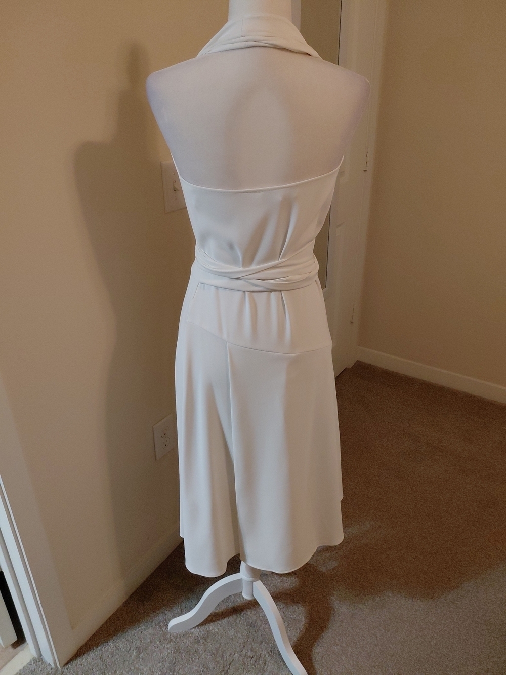 Reiss Piper Halter Neck Wrap Dress White  US 4 EUC - Picture 6 of 9